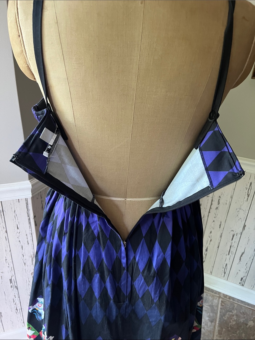 Disney Dress Shop Villains Black and Purple Harlequin Dress - Picture 7 of 9